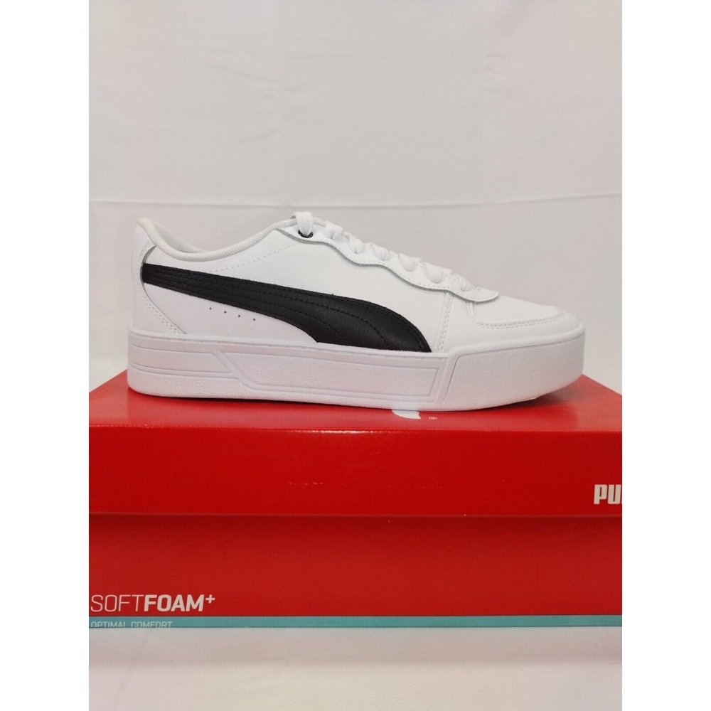 Puma Skye White Black Women Thick Sole Casual Lifestyle Shoes Sneakers